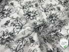 DENTELLE REBRODÉE D'ARABESQUES FLORALES - My Little Coupon - tissu - coudre