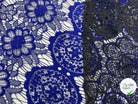 DENTELLE ROSACES BLEU OUTREMER - My Little Coupon - tissu - coudre