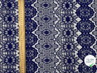 DENTELLE ROSACES BLEU OUTREMER - My Little Coupon - tissu - coudre