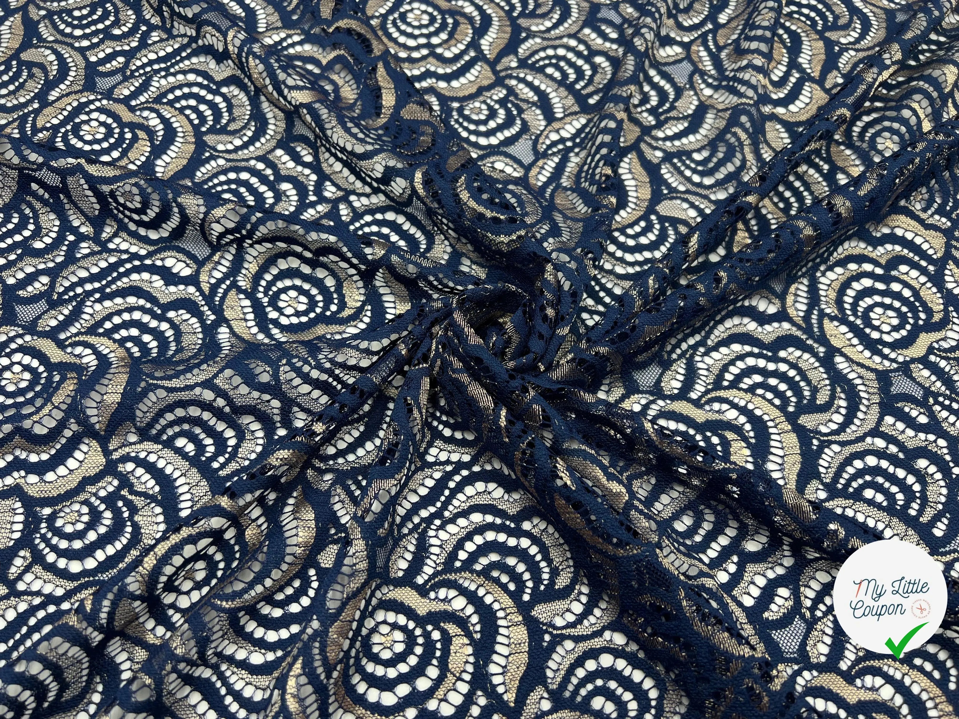 DENTELLE ROSACES DE FLEURS DE LUNE MÉTAL - My Little Coupon - tissu - coudre