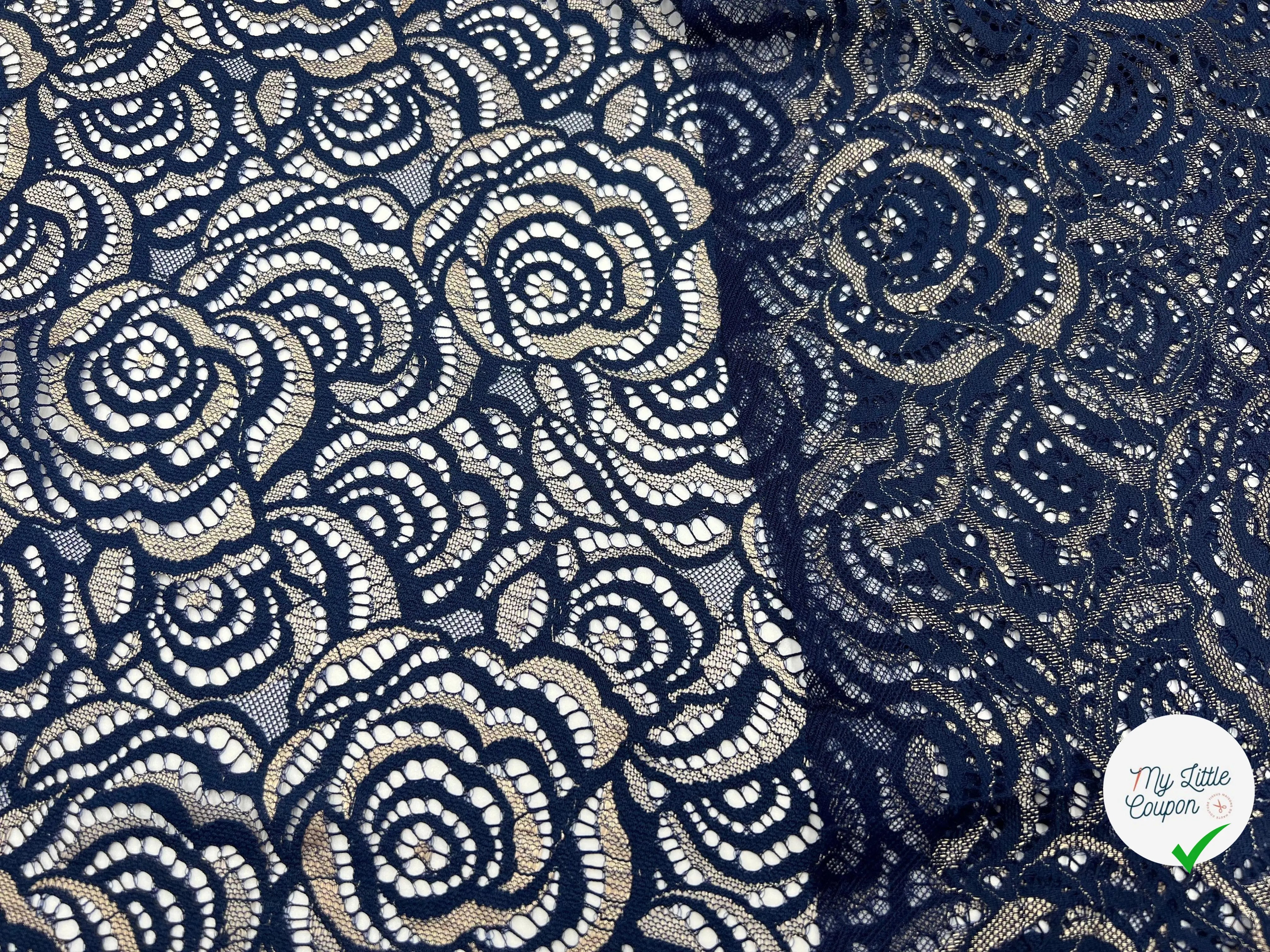 DENTELLE ROSACES DE FLEURS DE LUNE MÉTAL - My Little Coupon - tissu - coudre