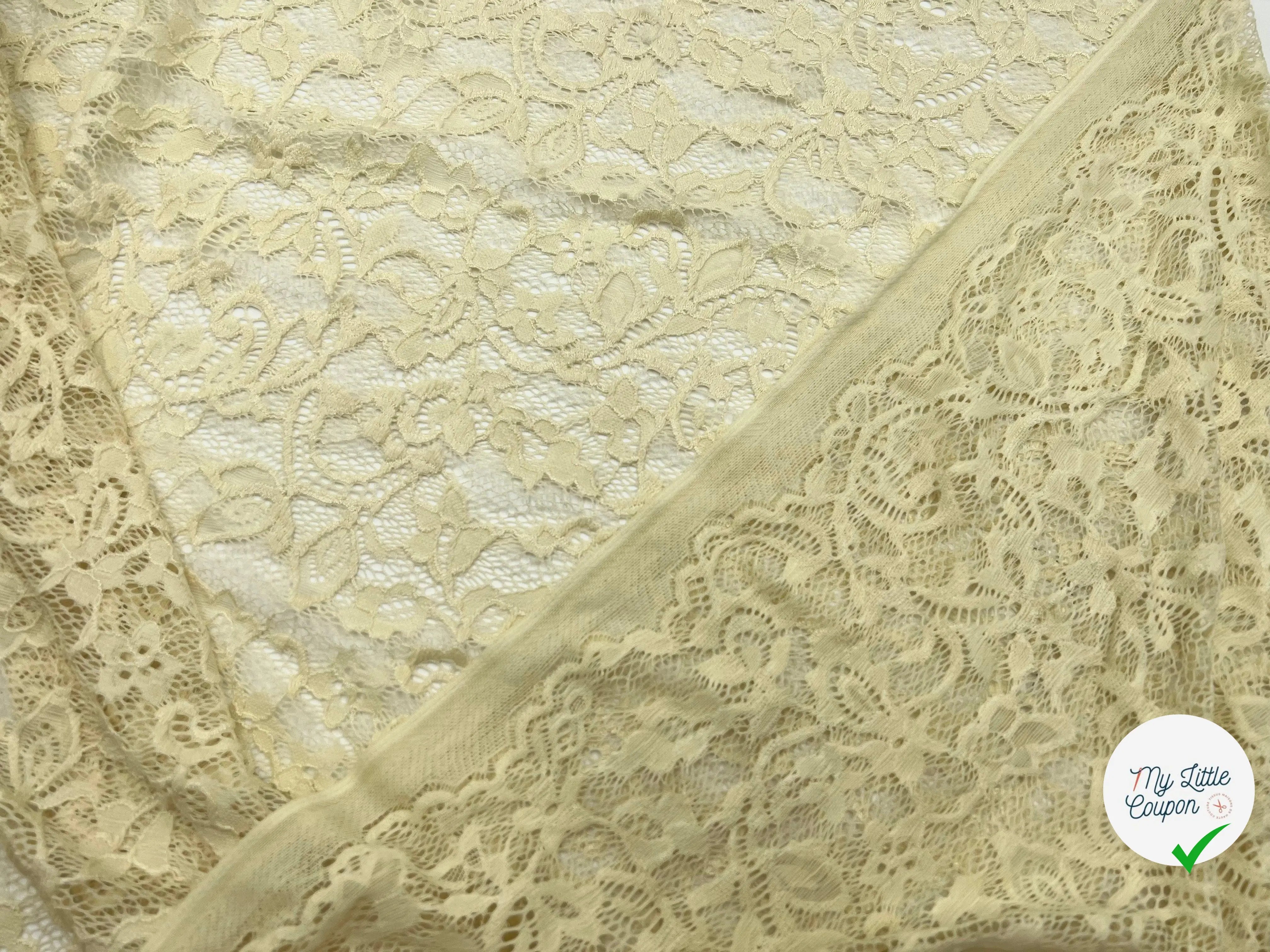 DENTELLE VÉGÉTALE VANILLE - My Little Coupon - tissu - coudre