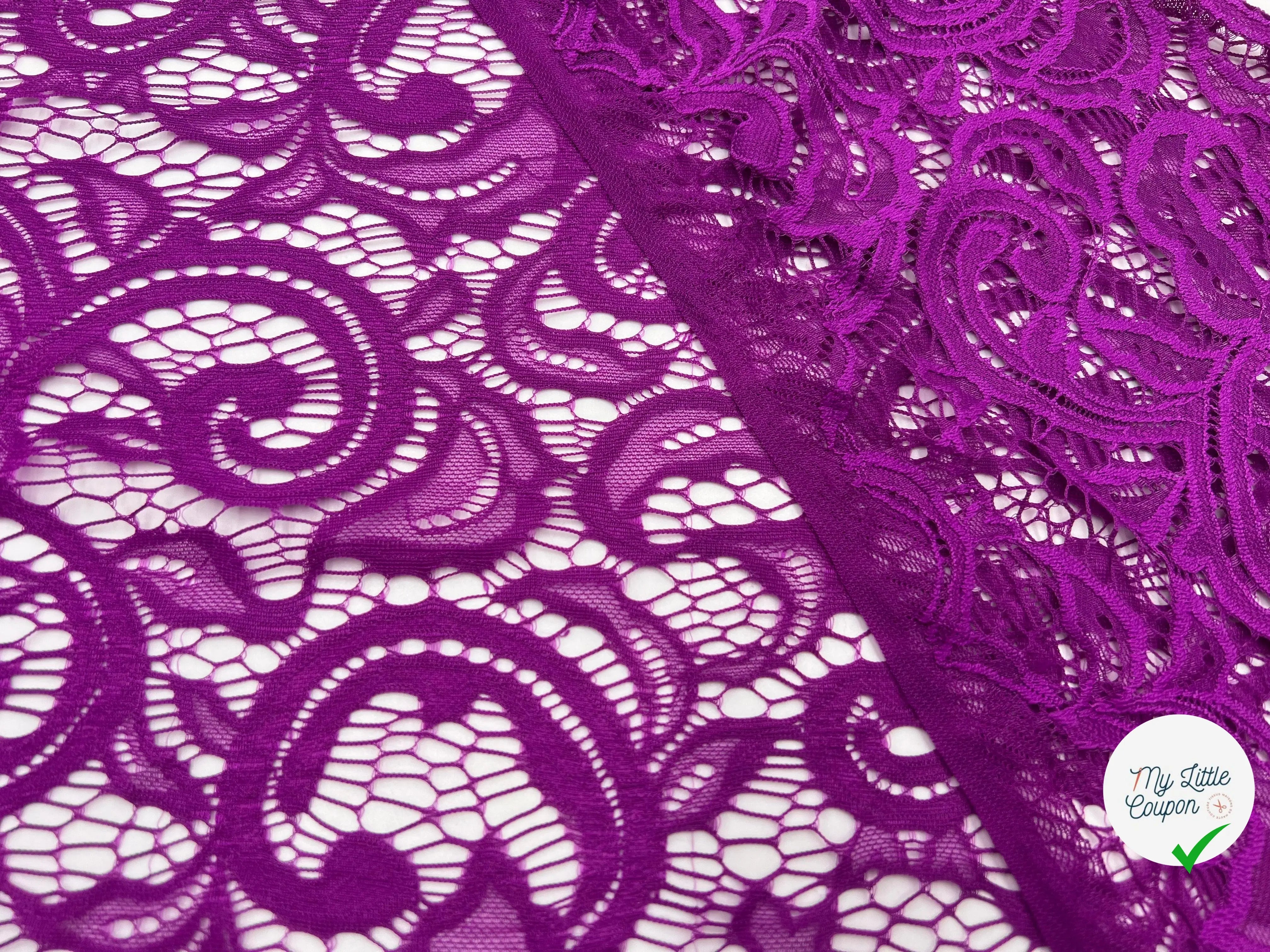 DENTELLE VINTAGE PURPLE - My Little Coupon - tissu - coudre
