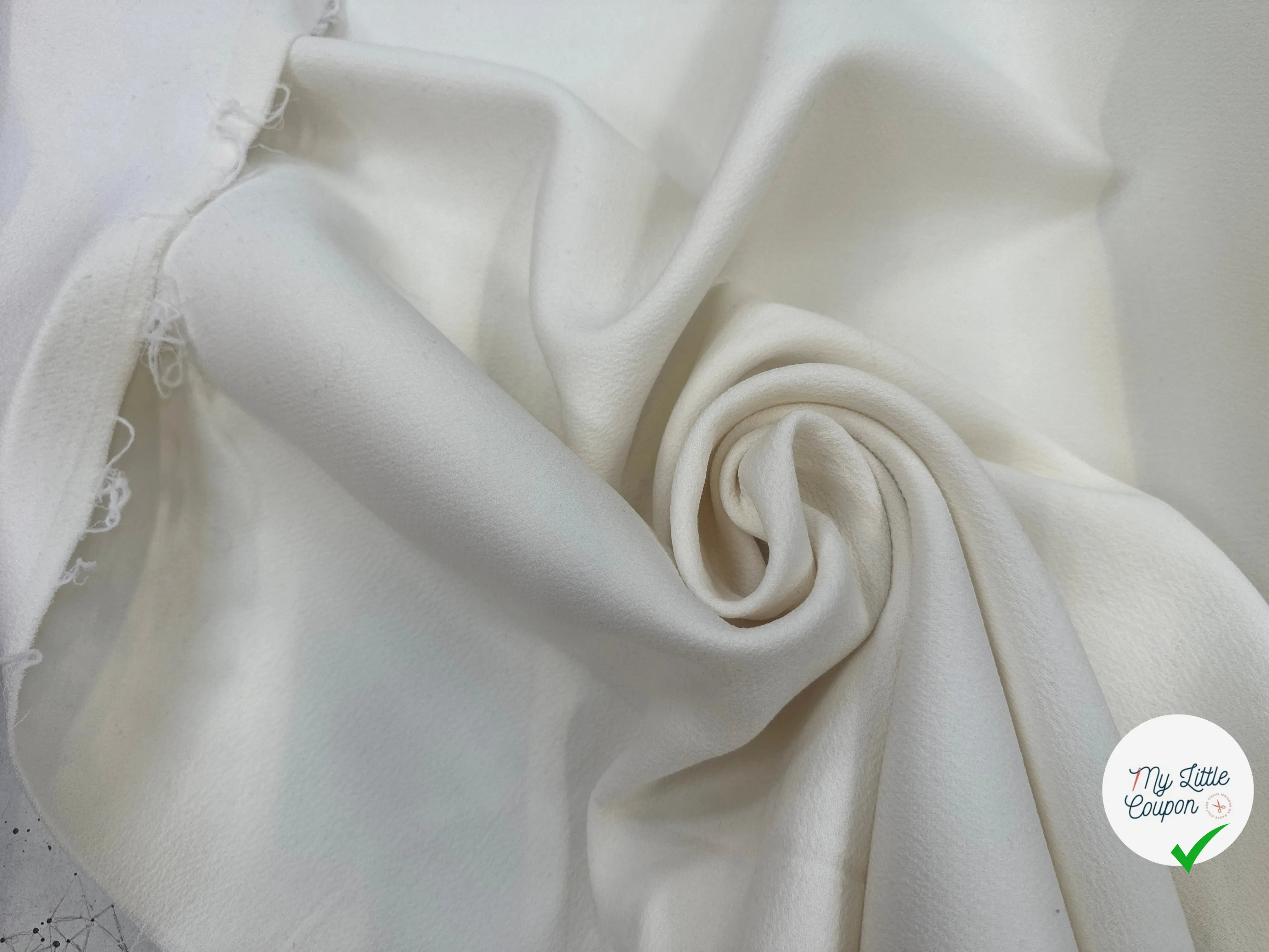 DOUBLE CRÊPE DE LAINE HÉRITAGE BLANC CASSÉ - My Little Coupon