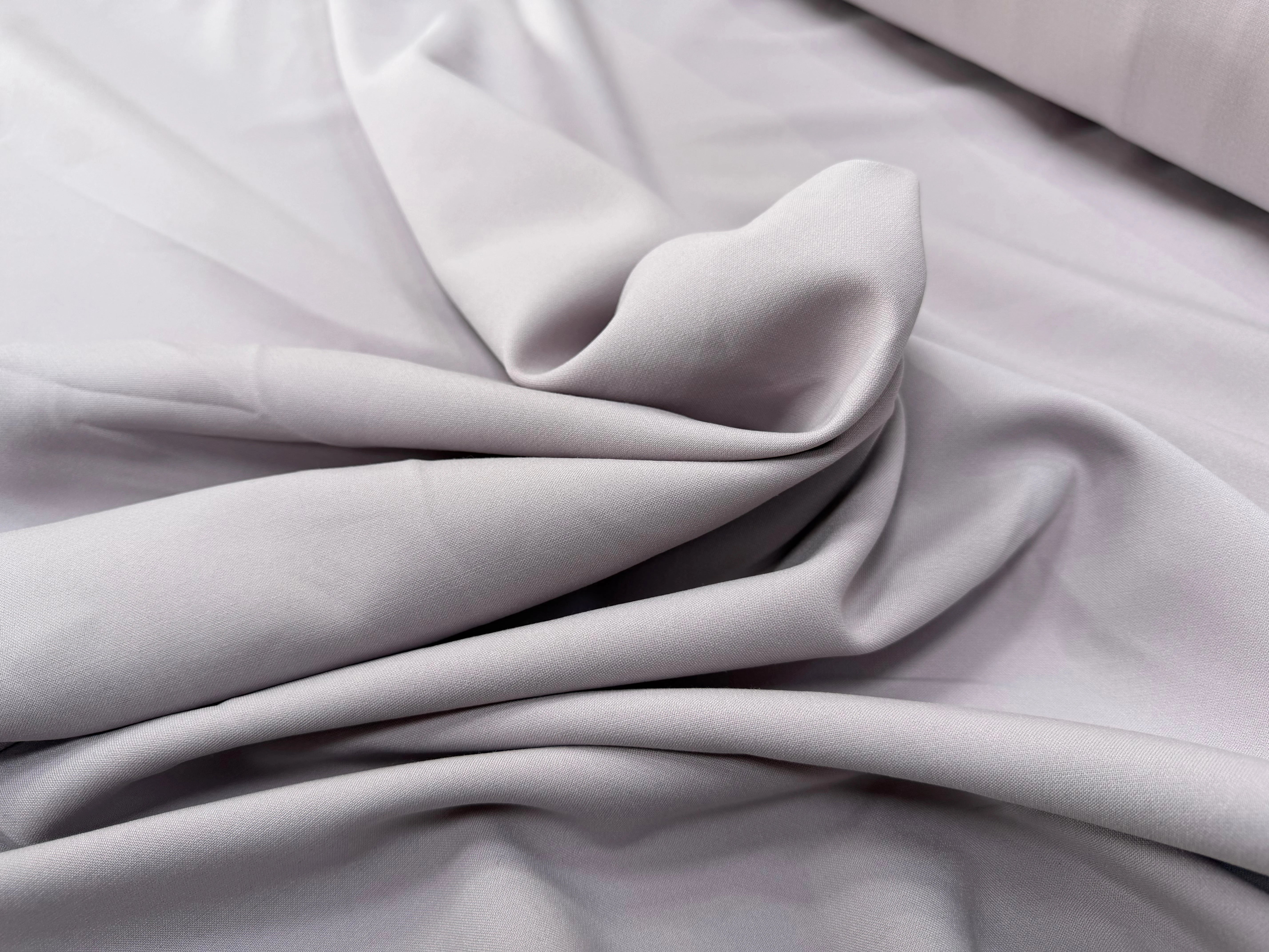 DOUBLE CREPE LOURD LILAS CLAIR POLYESTER COTON - My Little Coupon