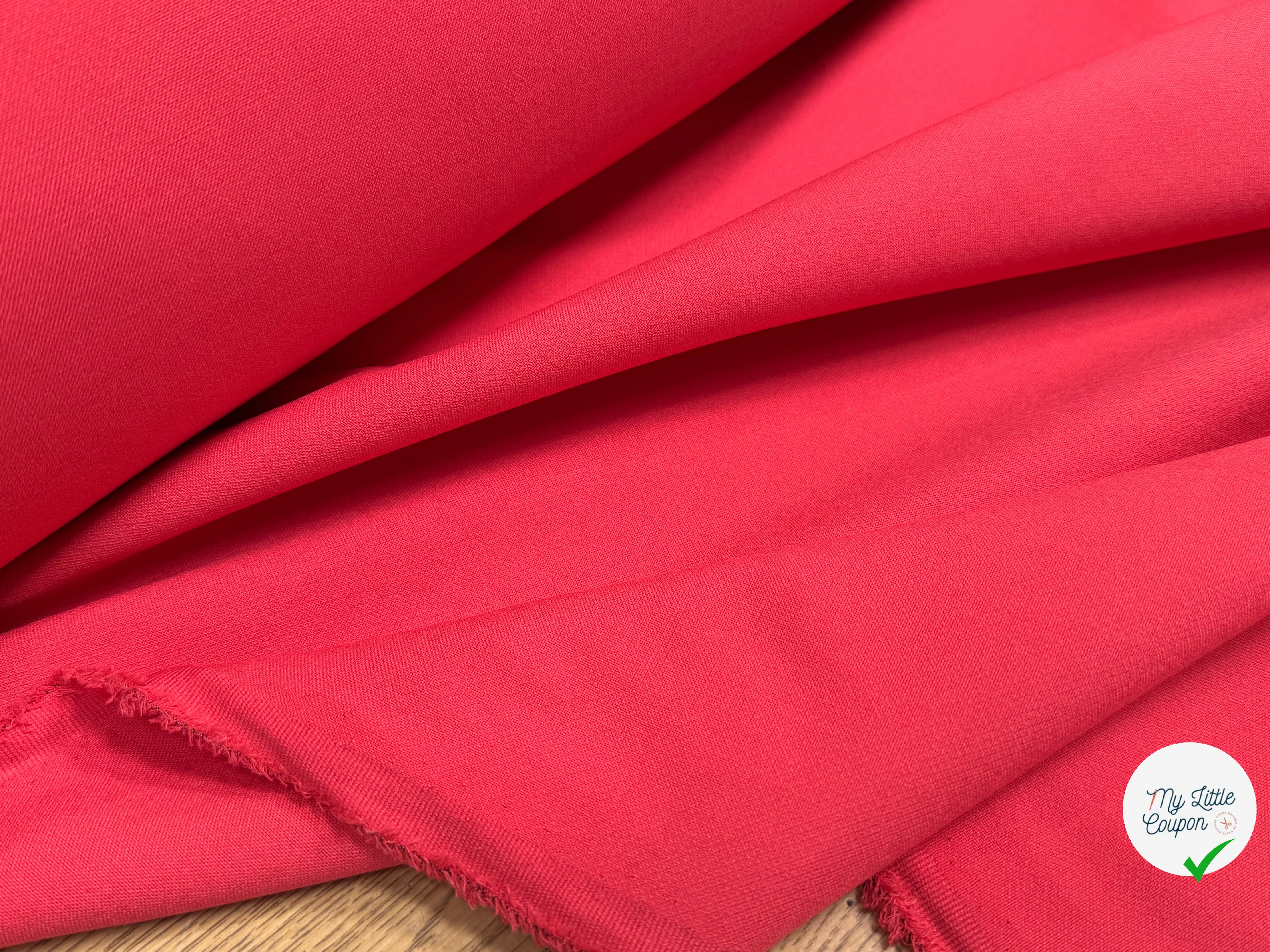 DOUBLE CREPE LOURD STRETCH ORANNGE PASTÈQUE - My Little Coupon