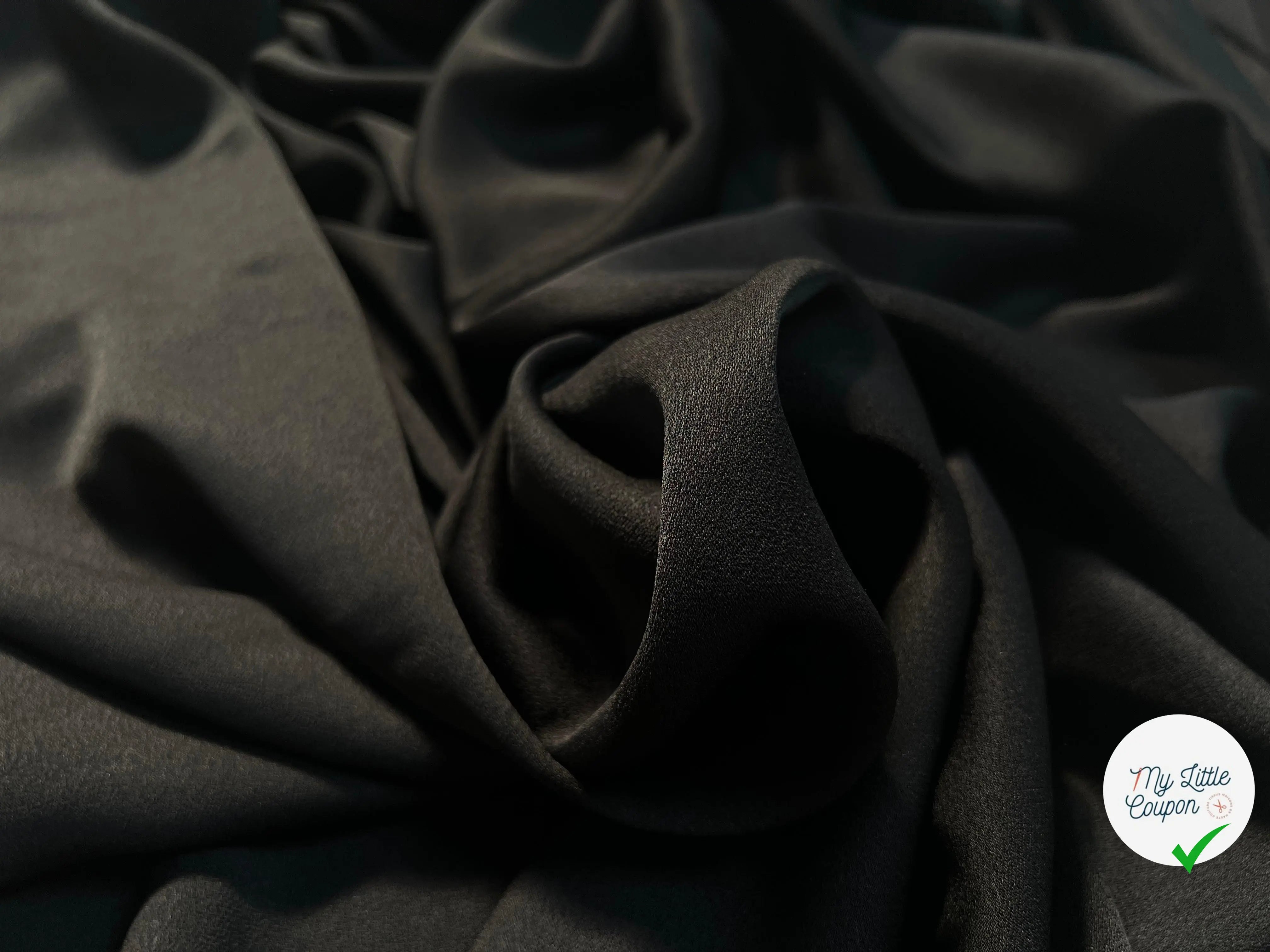 DOUBLE CRÊPE PRESTIGE FLUIDE NOIR - My Little Coupon - tissu - coudre