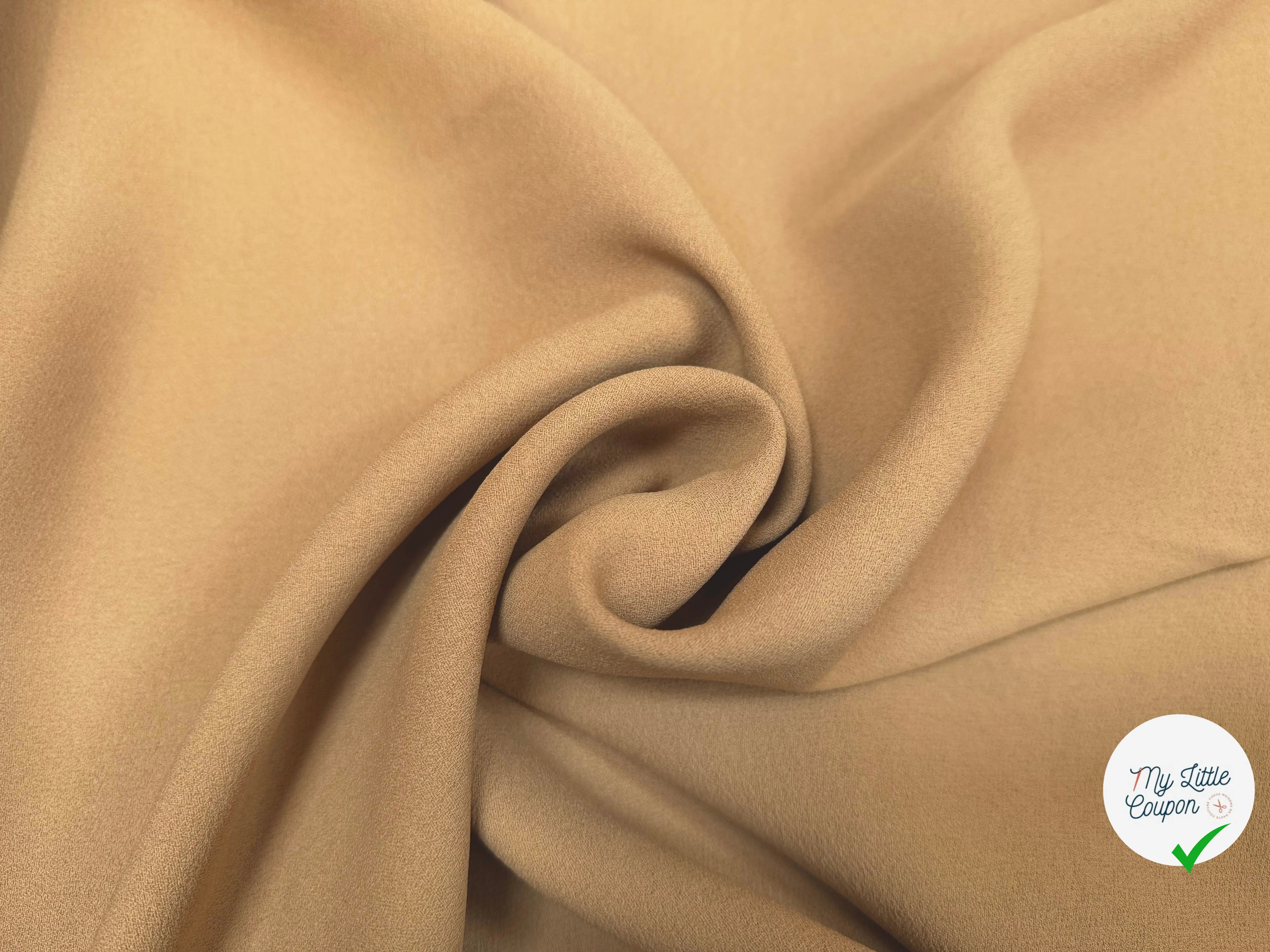 DOUBLE FACE CREPE 100% VISCOSE, Pearl Beige - My Little Coupon
