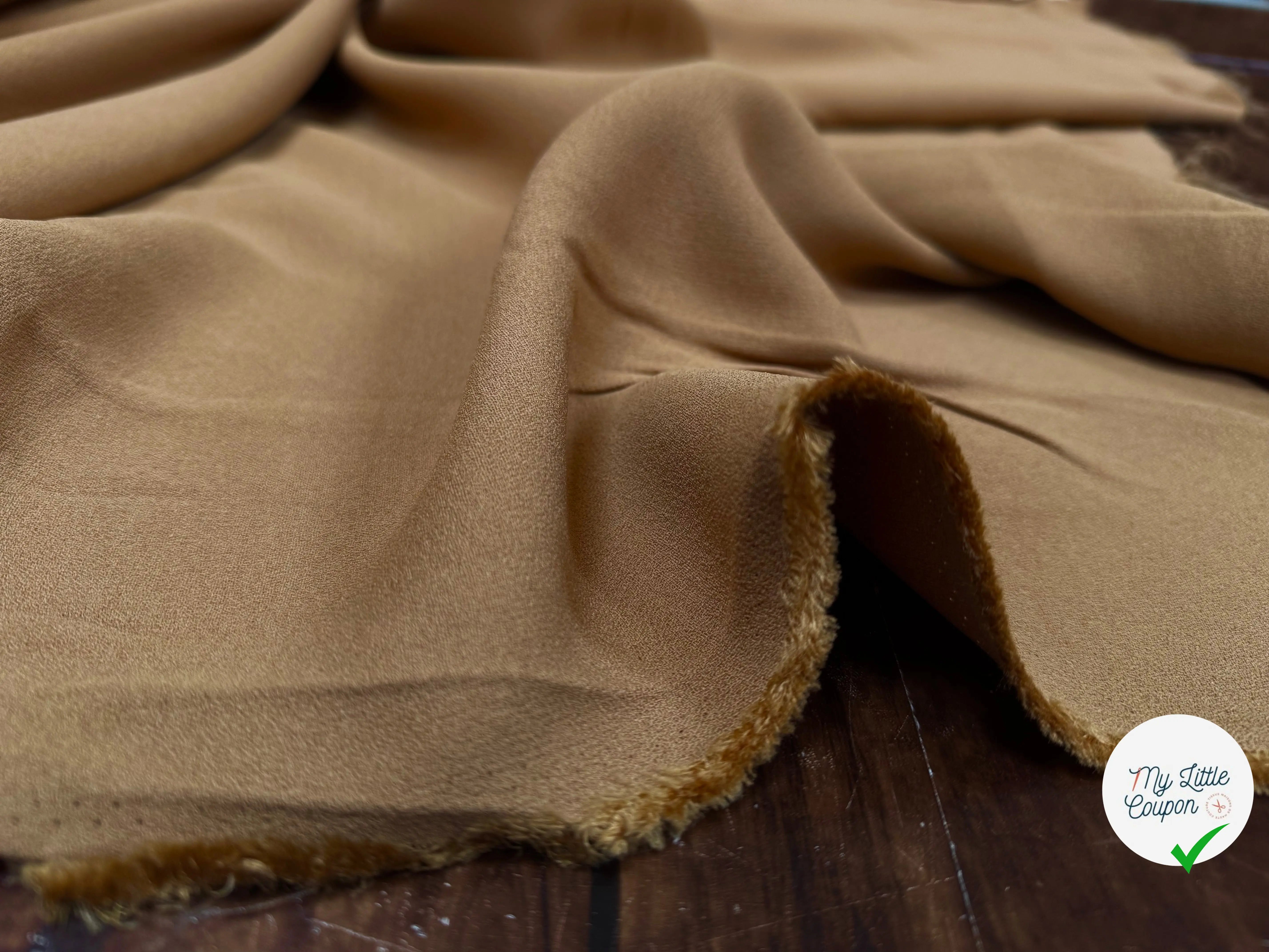 DOUBLE FACE CREPE 100% VISCOSE, Pearl Beige - My Little Coupon