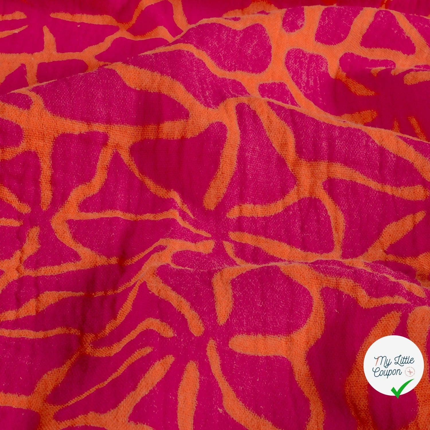 DOUBLE GAZE ABSTRAIT ORANGE - My Little Coupon