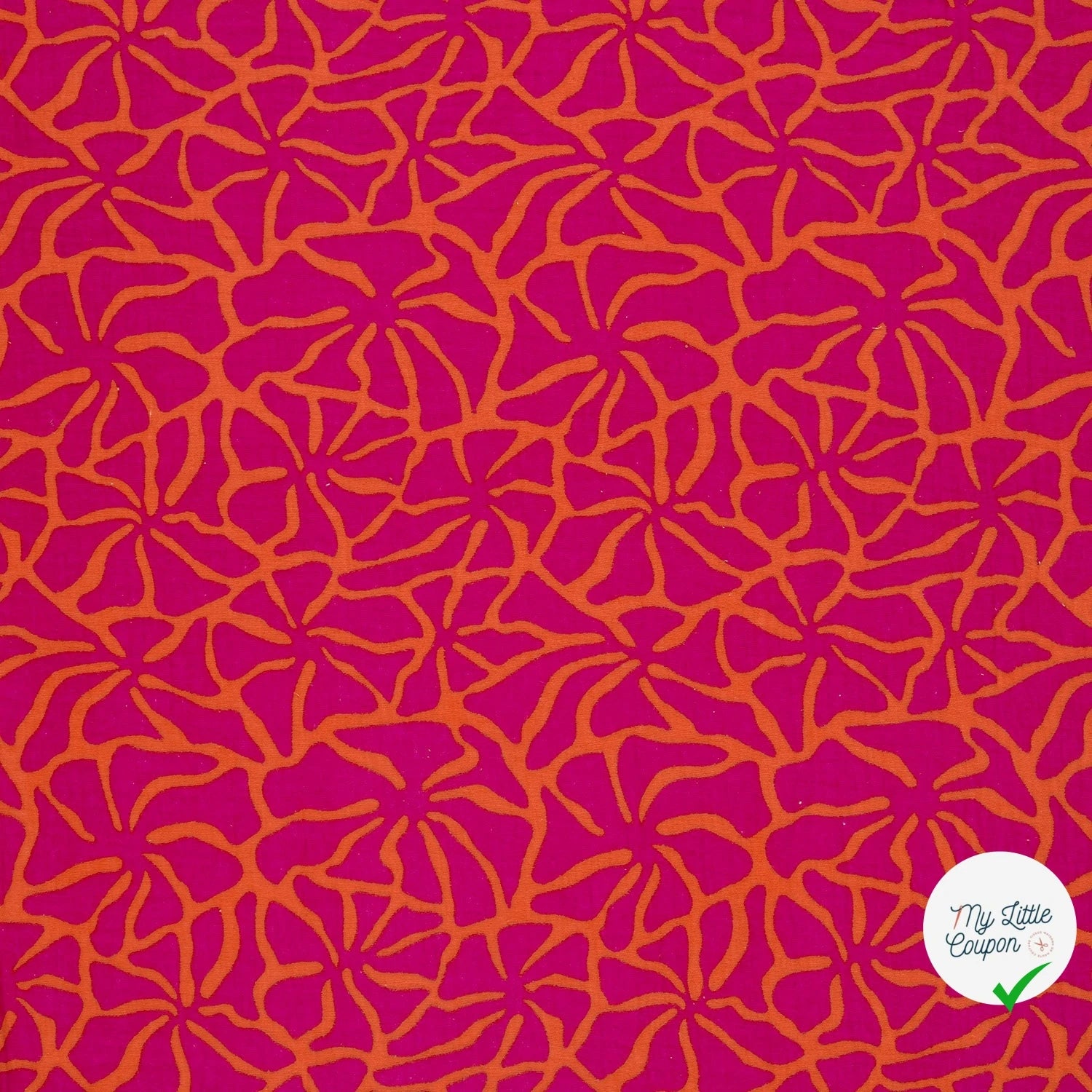 DOUBLE GAZE ABSTRAIT ORANGE - My Little Coupon