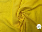 DOUBLE GAZE COTON JAUNE VIF - My Little Coupon - tissu - coudre