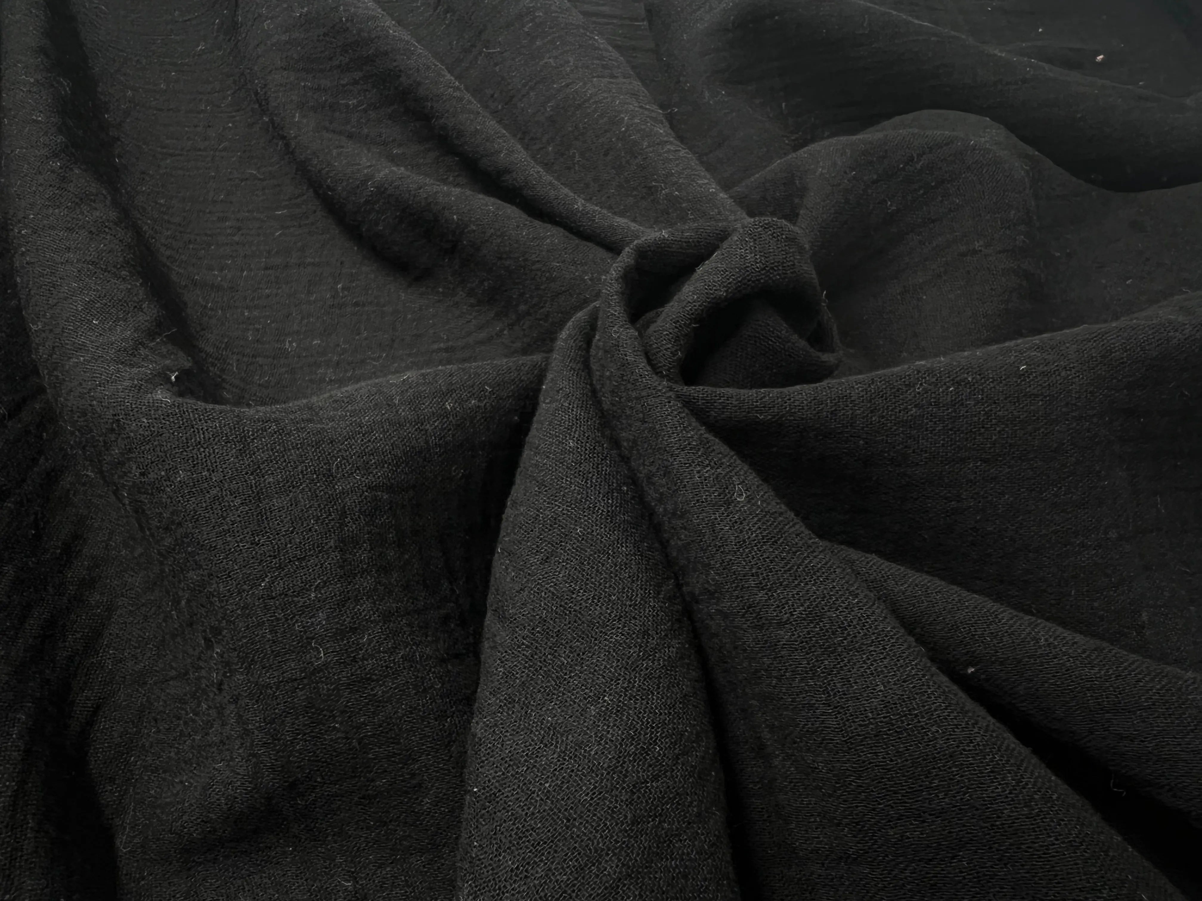 DOUBLE GAZE COTON NOIRE - My Little Coupon - tissu - coudre