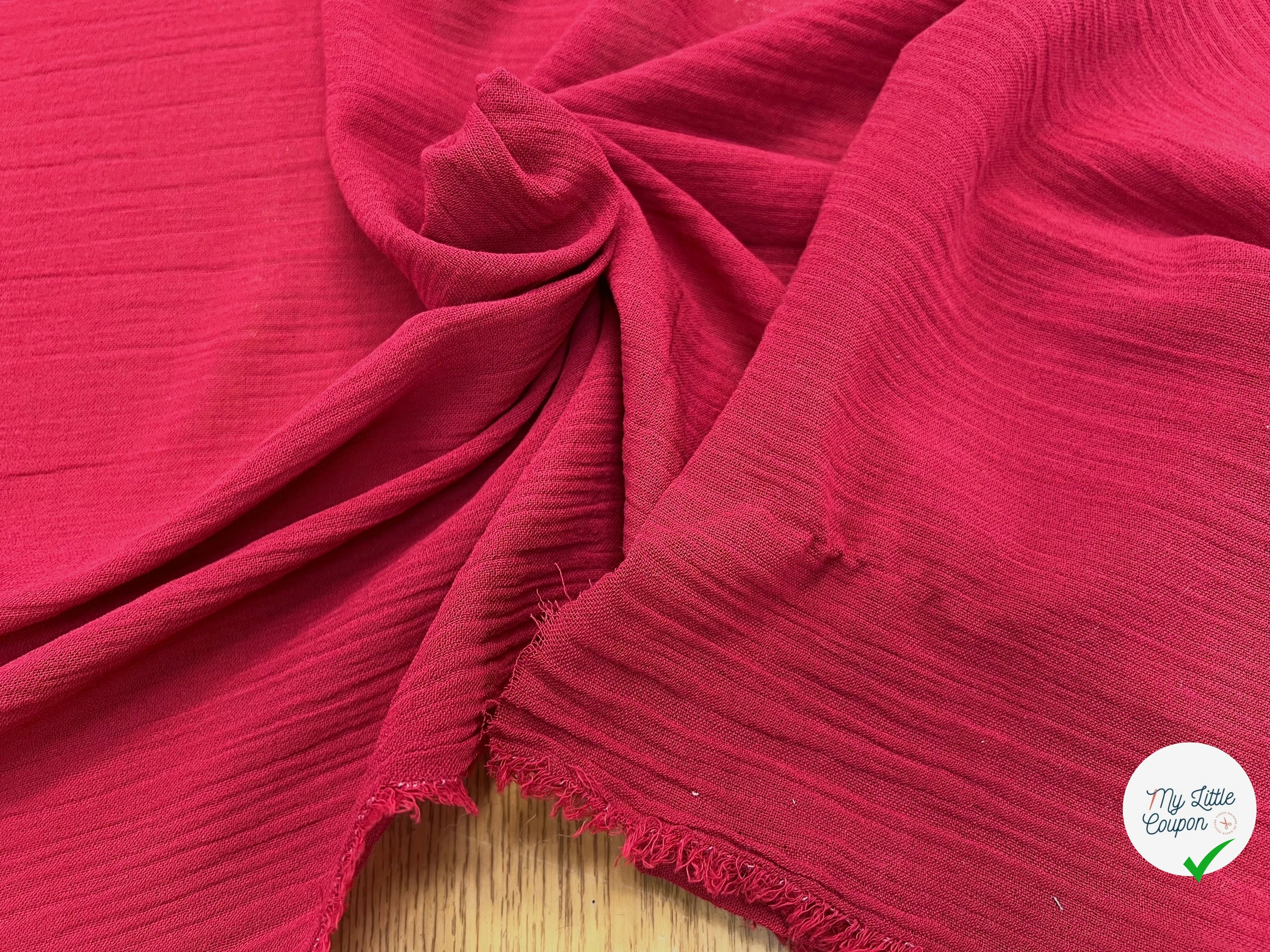 DOUBLE GAZE COUTURE ROUGE 110CM - My Little Coupon