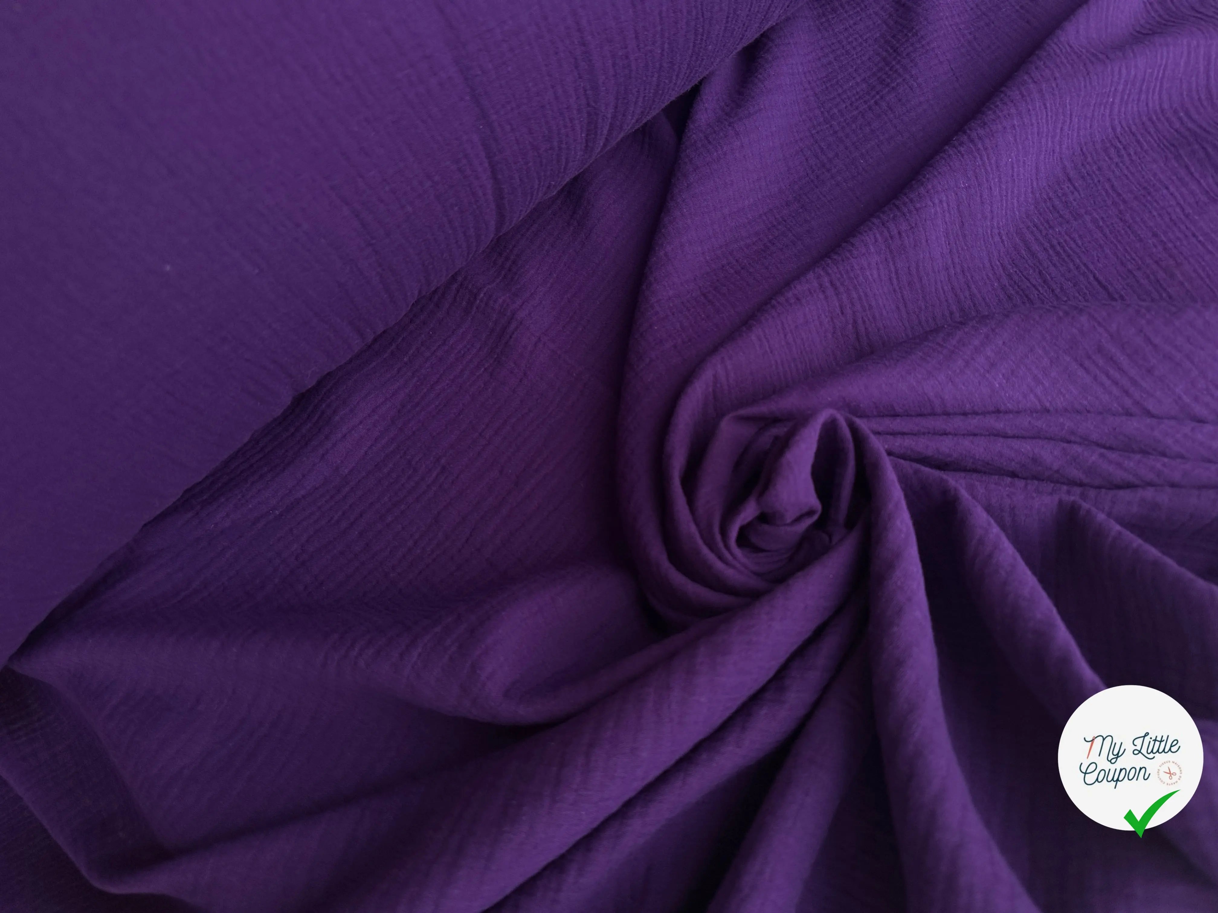 DOUBLE GAZE DE COTON AUBERGINE MLC INTERN