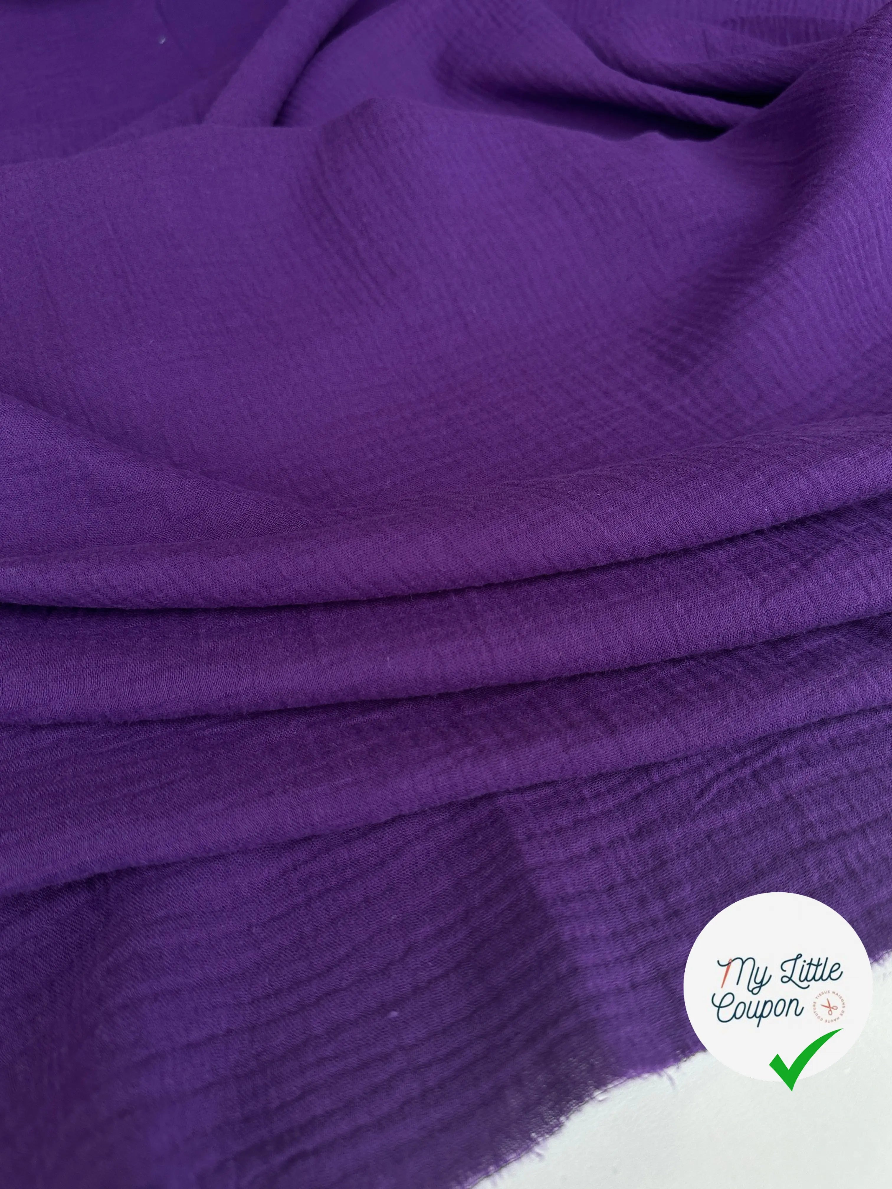 DOUBLE GAZE DE COTON AUBERGINE MLC INTERN