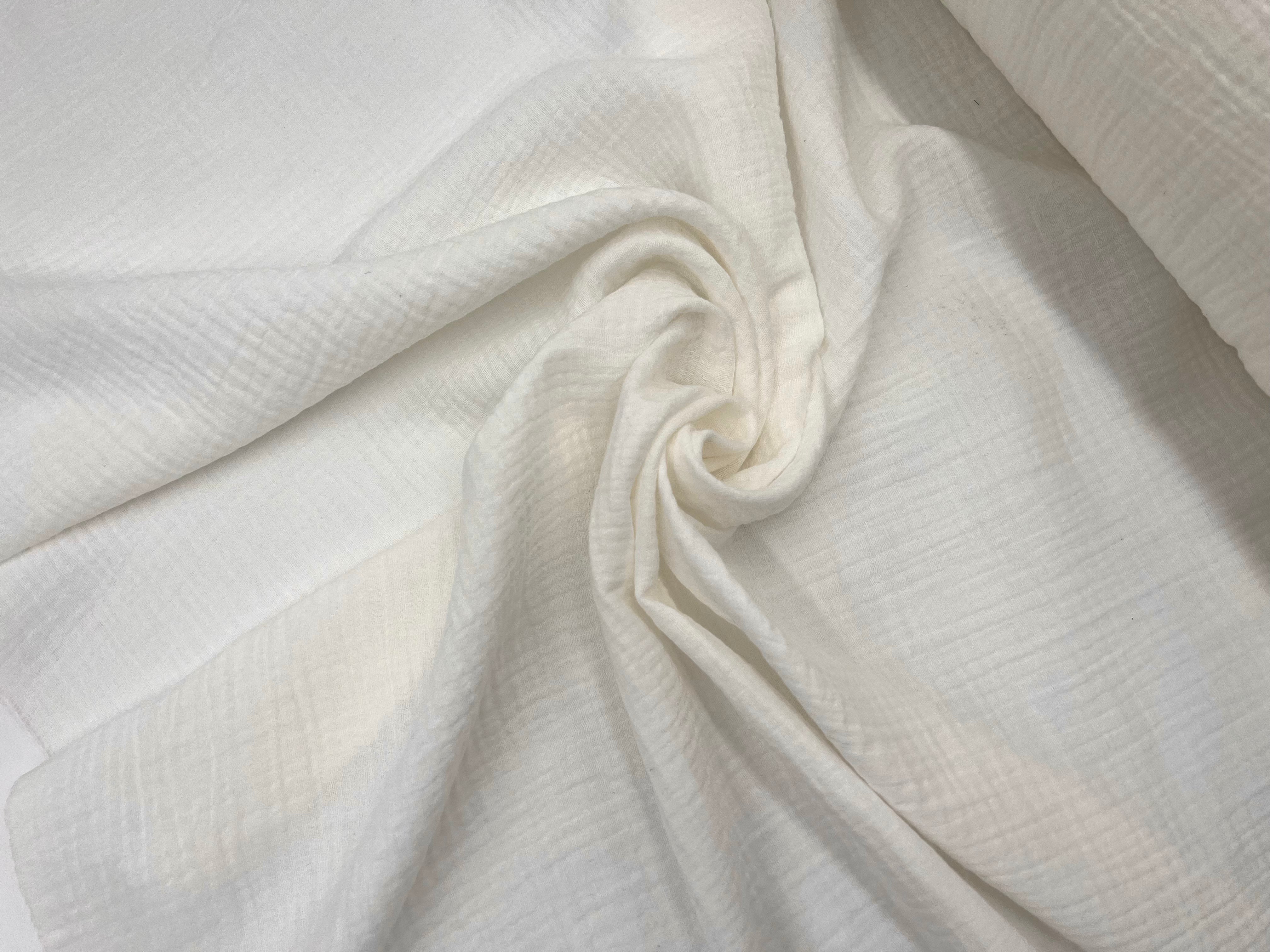 DOUBLE GAZE DE COTON BLANC UNIE MLC INTERN