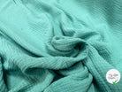 DOUBLE GAZE DE COTON BLEU AQUA UNIE - My Little Coupon