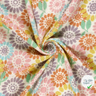 DOUBLE GAZE DE COTON FLEURS BLANC CASSÉ - My Little Coupon