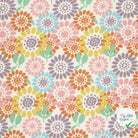 DOUBLE GAZE DE COTON FLEURS BLANC CASSÉ - My Little Coupon