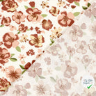 DOUBLE GAZE DE COTON FLEURS BLANC CASSÉ - My Little Coupon