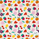 DOUBLE GAZE DE COTON FLEURS BLANC CASSÉ - My Little Coupon