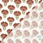DOUBLE GAZE DE COTON FLEURS FOND BLANC - My Little Coupon