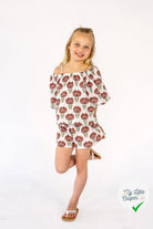 DOUBLE GAZE DE COTON FLEURS FOND BLANC - My Little Coupon