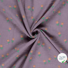 DOUBLE GAZE DE COTON FLEURS LILAS - My Little Coupon
