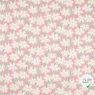 DOUBLE GAZE DE COTON FLEURS ROSE CLAIR - My Little Coupon
