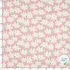 DOUBLE GAZE DE COTON FLEURS ROSE CLAIR - My Little Coupon