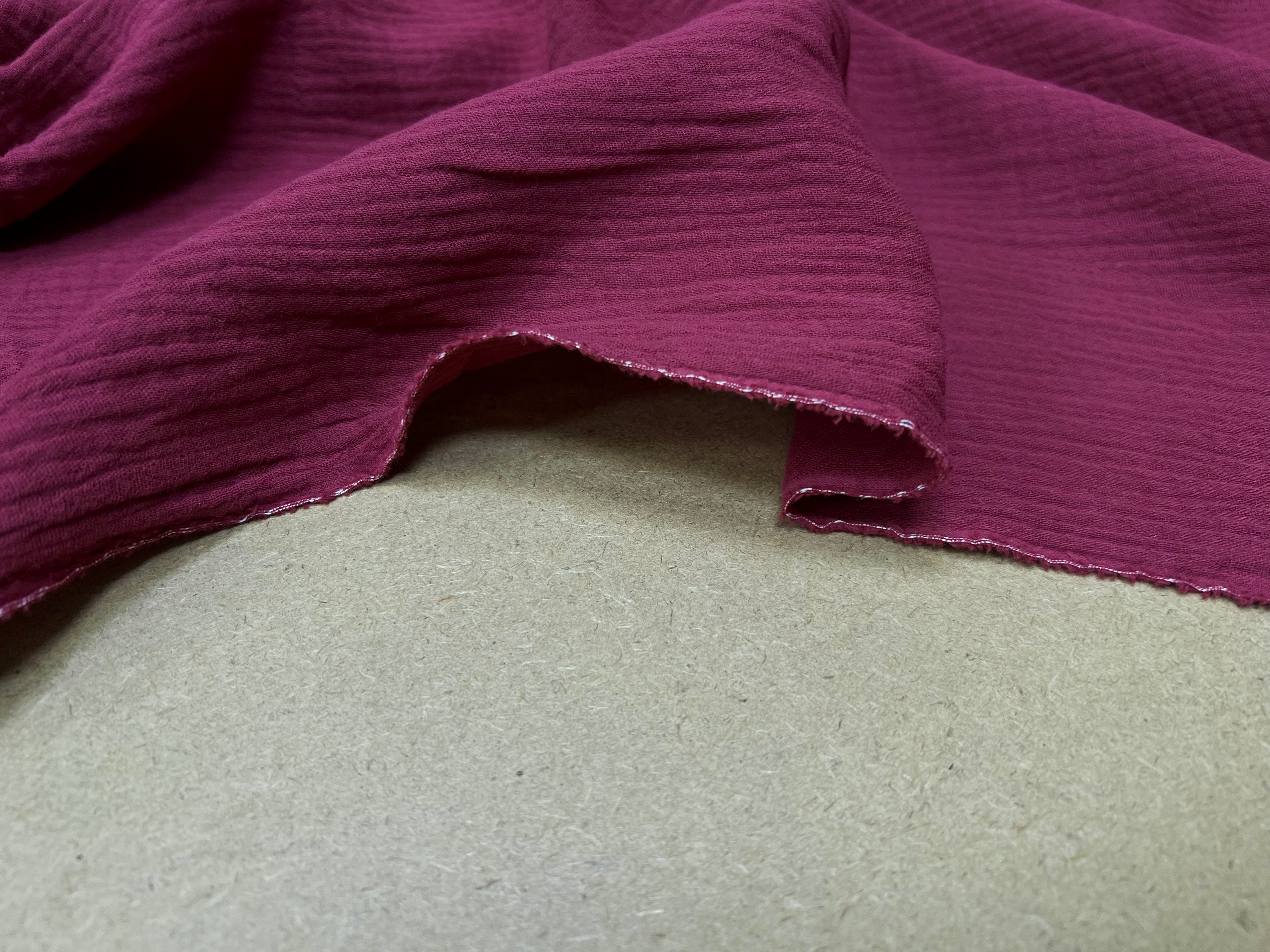DOUBLE GAZE DE COTON LIE DE VIN - My Little Coupon