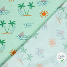 DOUBLE GAZE DE COTON PALMIER MENTHE - My Little Coupon