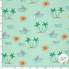 DOUBLE GAZE DE COTON PALMIER MENTHE - My Little Coupon
