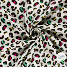 DOUBLE GAZE DE COTON PANTHÈRE BLANC CASSÉ - My Little Coupon