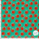 DOUBLE GAZE DE COTON POMMES MENTHE FONCÉE - My Little Coupon