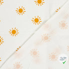 DOUBLE GAZE DE COTON SOLEILS BLANC CASSÉ - My Little Coupon