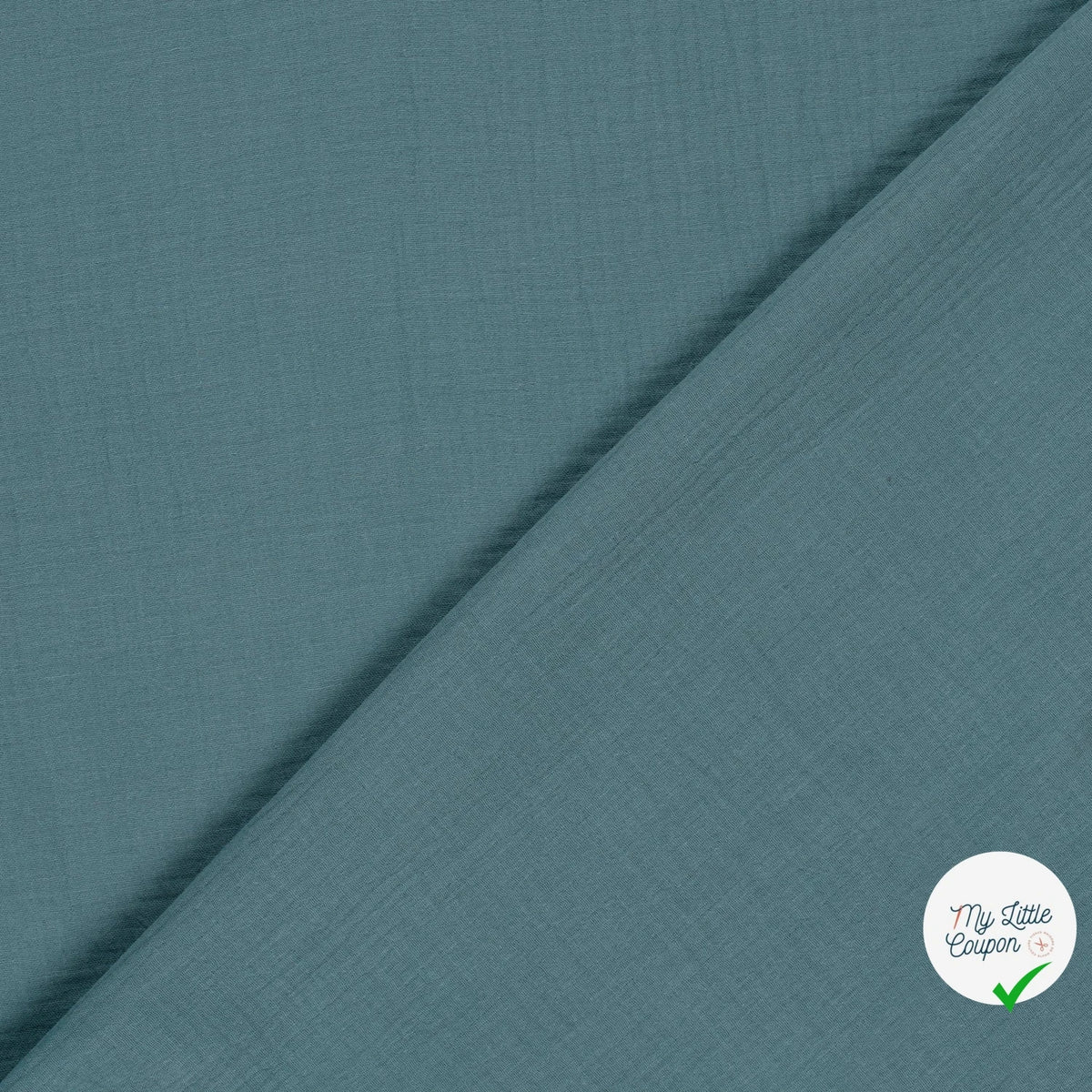 DOUBLE GAZE DE COTON UNIE BLEU CIEL - My Little Coupon