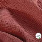 DOUBLE GAZE DE COTON UNIE BOIS DE ROSE - My Little Coupon
