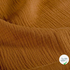 DOUBLE GAZE DE COTON UNIE CARAMEL - My Little Coupon