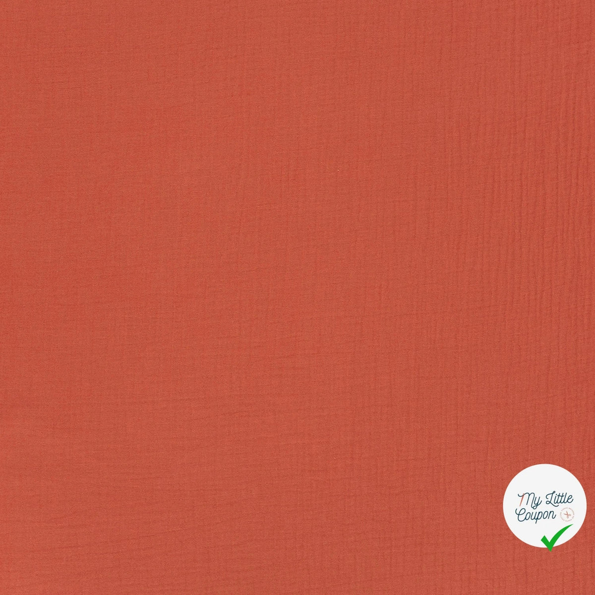DOUBLE GAZE DE COTON UNIE CORAIL - My Little Coupon
