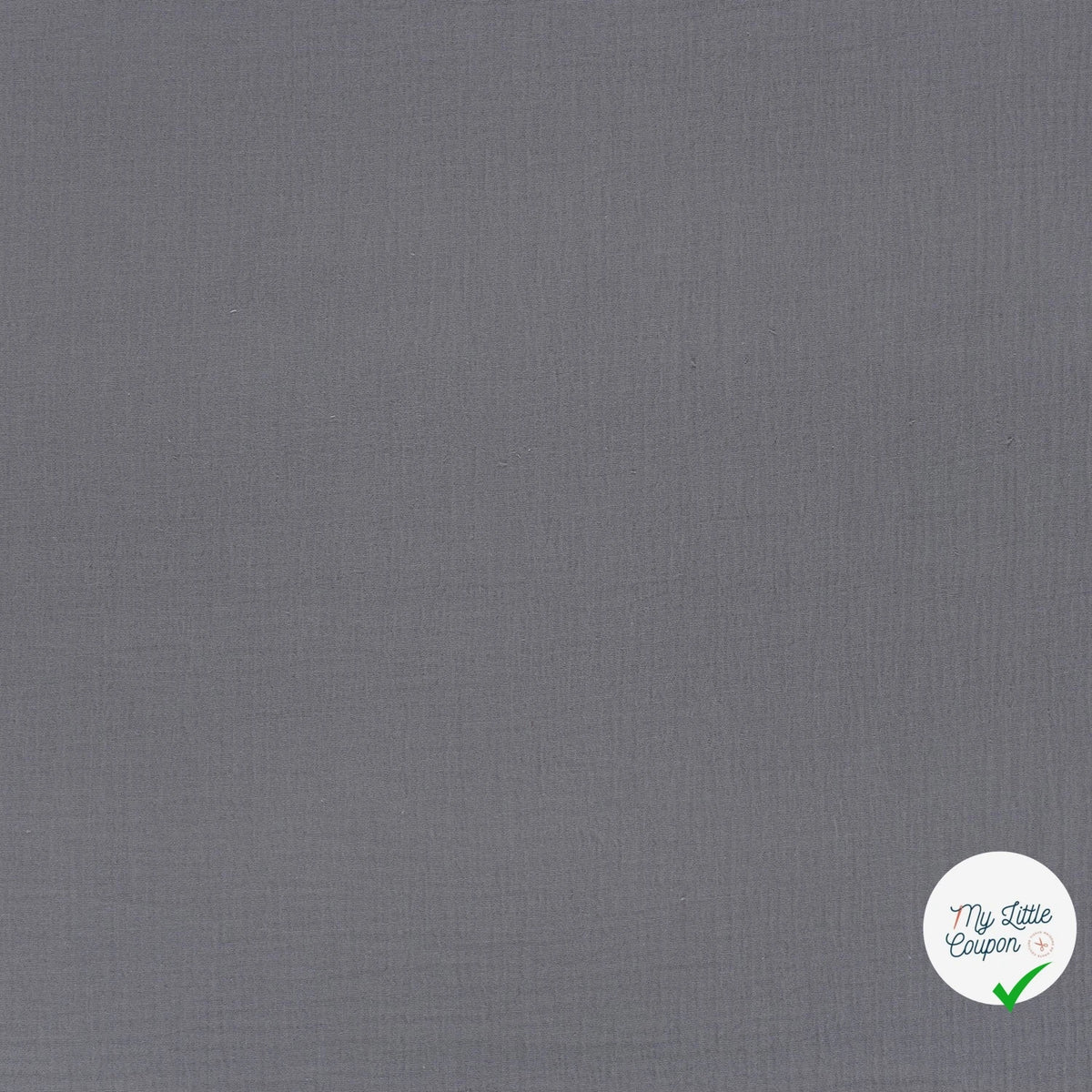 DOUBLE GAZE DE COTON UNIE GRIS - My Little Coupon