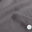 DOUBLE GAZE DE COTON UNIE GRIS TAUPE - My Little Coupon