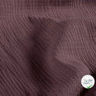 DOUBLE GAZE DE COTON UNIE MAUVE - My Little Coupon