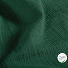 Double gaze de coton unie vert foncé