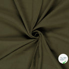 DOUBLE GAZE DE COTON UNIE VERT KAKI - My Little Coupon