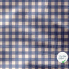 DOUBLE GAZE GAUFREE VICHY AZUR / BLANC CASSE 125 - My Little Coupon