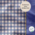 DOUBLE GAZE GAUFREE VICHY AZUR / BLANC CASSE 125 - My Little Coupon