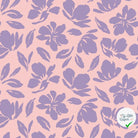 DOUBLE GAZE TISSU IMPRIMÉ FLEURS ROSE - My Little Coupon