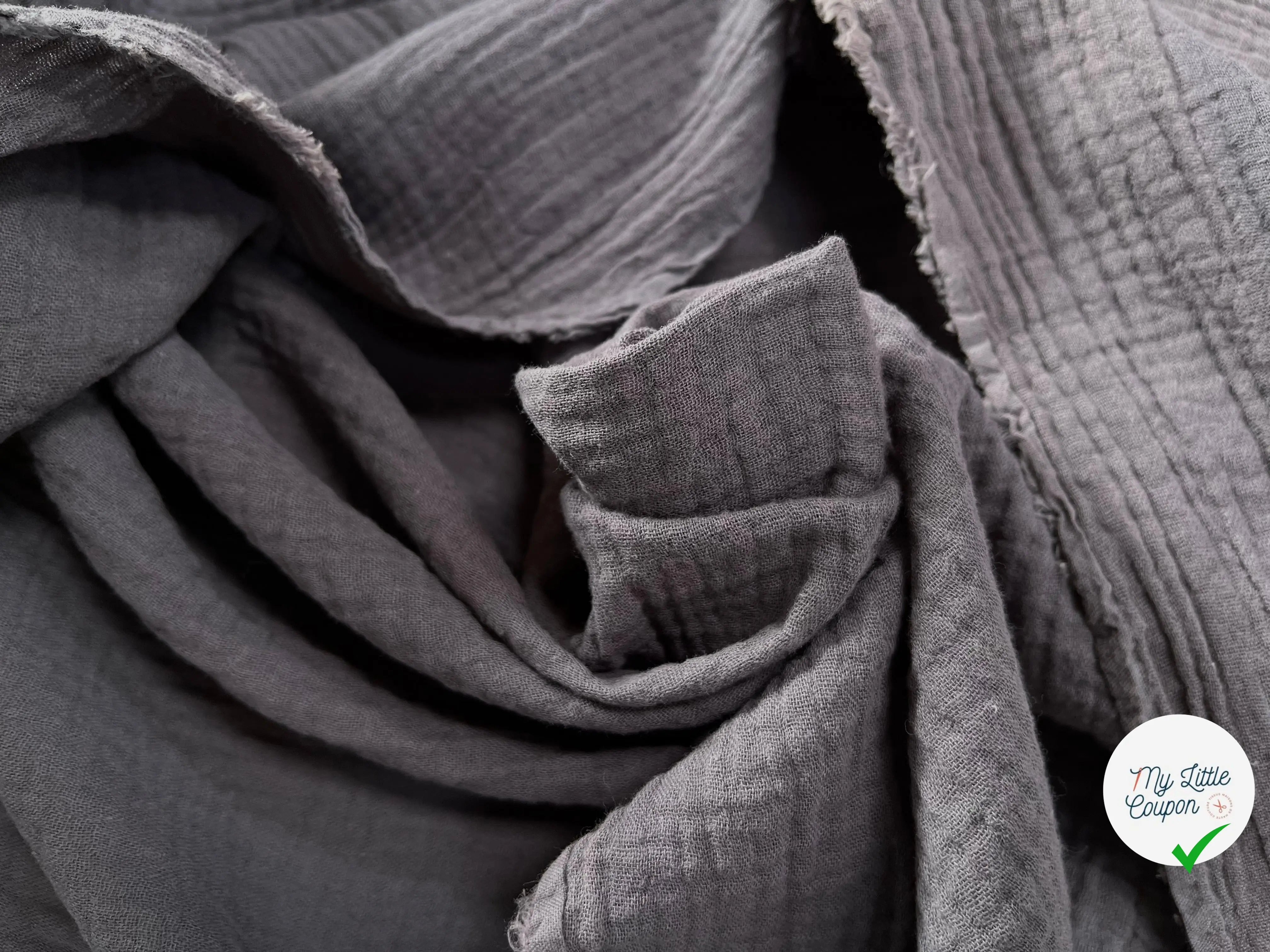 DOUBLE GAZE UNI GRIS CAILLOUX - My Little Coupon